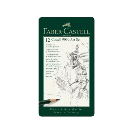 Creion grafit hexagonal Artă Castell 9000 Faber-Castell 12 buc/set