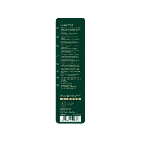 Creion grafit hexagonal Castell 9000 Faber-Castell 6 buc/set
