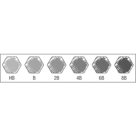Creion grafit hexagonal Castell 9000 Faber-Castell 6 buc/set