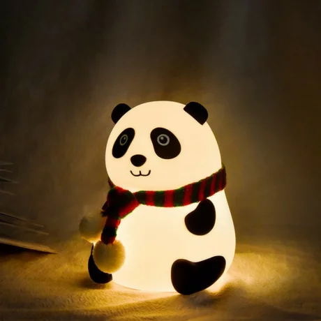 Lampă de noapte pentru copii, silicon, reincarcabilă, Panda