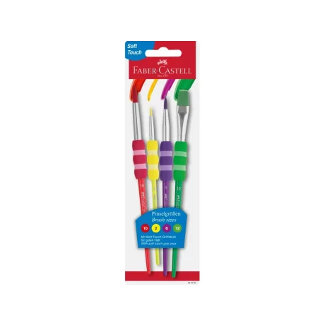 Pensule Soft Touch Faber-Castell 4 buc/set