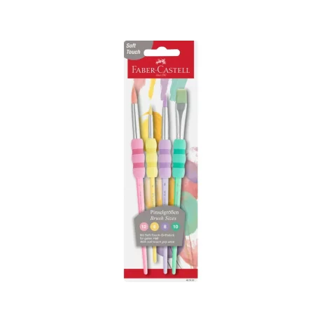 Pensule Soft Touch pastel Faber-Castell 4 buc/set