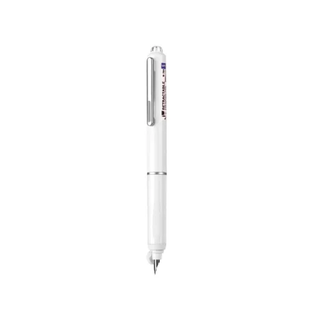 Stilou reatractabil Writech corp alb + 5 patroane cu cerneală albastru