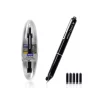 Stilou reatractabil Writech corp negru + 5 patroane cu cerneală albastru