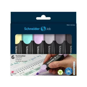 Textmarker Schneider Job 6 cul/set inclusiv gri