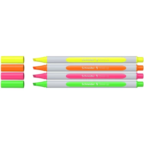Textmarker Schneider Shine-Up 4 buc/set