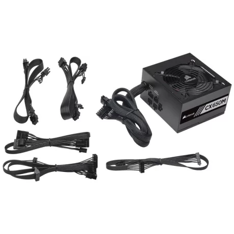 SURSA CORSAIR CX-M Series, 650 W, semi-modulara, ATX 12V V2.4, fan 120 mm x 1, 80 Plus Bronze, &quot;CP-9020103&quot;