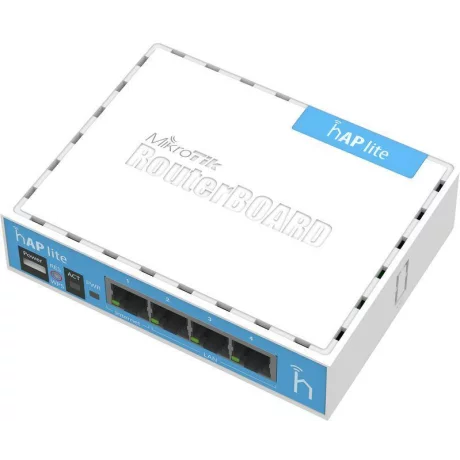ACCESS Point Mikrotik wireless interior 300 Mbps, port 10/100 x 4, antena interna x 2, fara PoE, 2.4 GHz, &quot;RB941-2ND&quot;  (include TV 1.5 lei)
