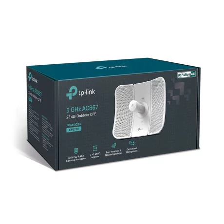 ACCESS POINT TP-LINK wireless exterior 867Mbps port 10/100/1000Mbps, antena interna, pasiv PoE, 5GHz &quot;CPE710&quot; (include TV 1.5 lei)