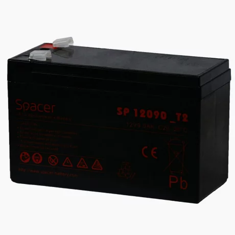 ACUMULATOR UPS SPACER 12V / 9Ah, dimensiuni: 151x66x96mm, inaltime+terminal: 102mm, terminal F2(T2), SP-BAT-12V9AH, &quot;SP-BAT-12V9AH&quot;