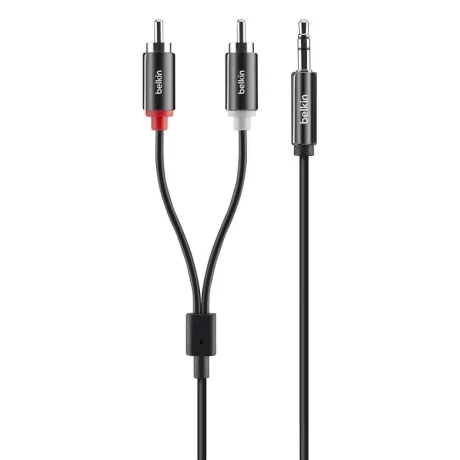 ADAPTOR audio BELKIN, Jack 3.5mm (T) la RCA (T) x 2, 1.8m, &quot;AV10092BT1.8M&quot;