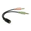 ADAPTOR audio LOGILINK 3.5mm stereo 4p. (m) la 2 x 3.5 stereo (t), Logilink &quot;CA0020&quot;