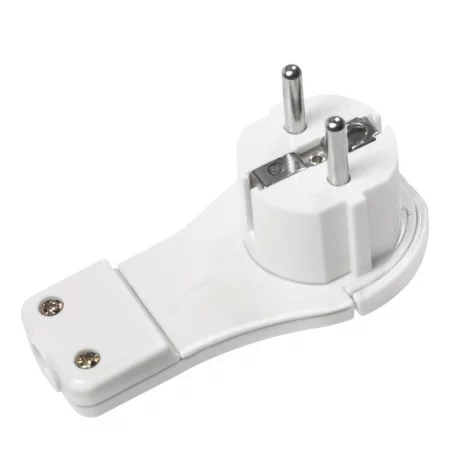 ADAPTOR in unghi drept LOGILINK, conectare prin Schuko (T), 16 A, fara protectie, alb, &quot;LPS228&quot;