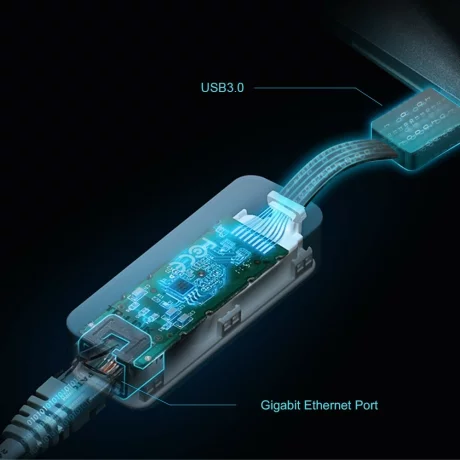 ADAPTOR RETEA TP-LINK , extern, USB 3.0, port RJ-45, 1000 Mbps, black &quot;UE305&quot;