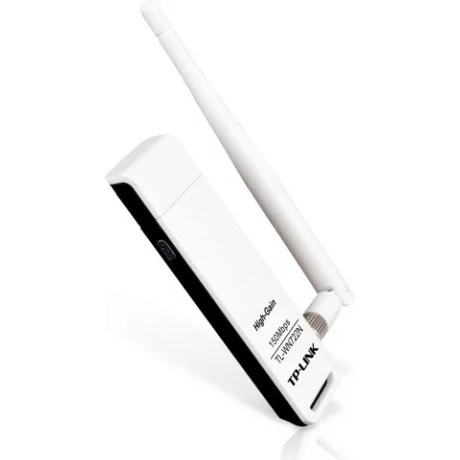 ADAPTOR RETEA TP-LINK , extern wireless 2.4 GHz, USB 2.0, port, 150 Mbps, antena externa detasabila x 1, &quot;TL-WN722N&quot;