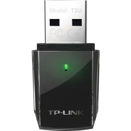 ADAPTOR RETEA TP-LINK AC600, extern wireless 2.4 GHz | 5 GHz, USB 2.0, port, 433 Mbps, antena interna x 1, &quot;Archer T2U&quot;