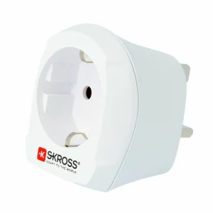 ADAPTOR UK SKROSS, Schuko x 1, conectare prin Socket UK (T), 10 A, fara protectie, alb, &quot;ADAPT-PLUG-EU/UK/BX-SKRS&quot;