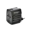 ADAPTOR universal KENSINGTON, Socket universal, conectare prin Euro skt x 1, USB x 2, 2.5 A, protectie supratensiune, negru, &quot;K33998WW&quot;