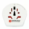 ADAPTOR universal SKROSS, Schuko x 1, conectare prin Socket Universal (T), 10 A, fara protectie, alb, &quot;ADAPT-PLUG-UNIV/EU/BX-SKRS&quot;