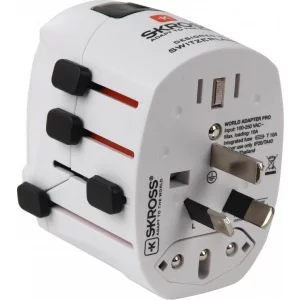 ADAPTOR universal SKROSS, Schuko x 1, Socket Universal x 1, conectare prin Schuko (T), Socket Universal (T), 10 A, fara protectie, alb, &quot;ADAPT-PLUG-UNIV/3P-SKRS&quot;