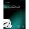 ADAPTOR universal SPACER, Schuko x 1, conectare Socket Universal (T), USB x 2,   10 A, alb, &quot;SPAD-UNIV&quot;/45505994