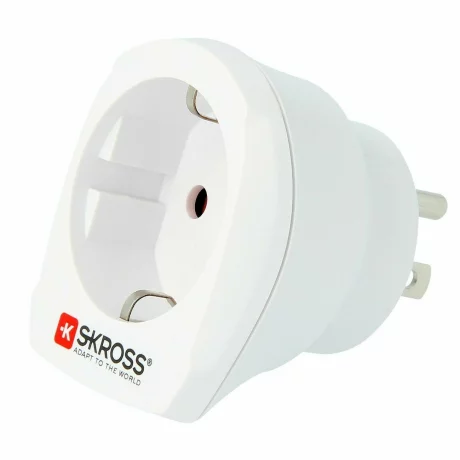 ADAPTOR U.S.A. SKROSS, Schuko x 1, conectare prin Socket USA (T), 10 A, fara protectie, alb, &quot;ADAPT-PLUG-EU/USA/BX-SKRS&quot;