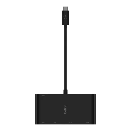 ADAPTOR video BELKIN, USB Type-C (T) la HDMI (M), VGA (M), USB-A, 4K UHD (3840x2160) la 30Hz, 0.1 m, &quot;AVC004BTBK&quot;