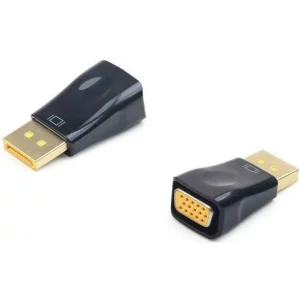 ADAPTOR video GEMBIRD, DisplayPort (T) la VGA (M), rezolutie maxima 1920 x 1200 la 60 Hz, black, &quot;A-DPM-VGAF-01&quot;