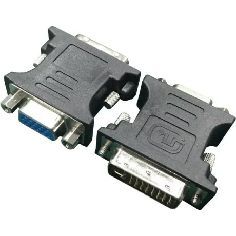 ADAPTOR video GEMBIRD, DVI-I DL (T) la VGA (M), black, A-DVI-VGA-BK
