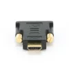 ADAPTOR video GEMBIRD, HDMI (T) la DVI-D SL (T), conectori auriti, black, &quot;A-HDMI-DVI-1&quot;