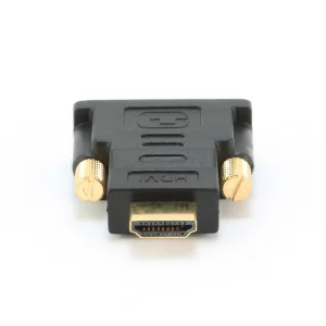 ADAPTOR video GEMBIRD, HDMI (T) la DVI-D SL (T), conectori auriti, black, &quot;A-HDMI-DVI-1&quot;