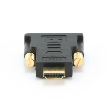 ADAPTOR video GEMBIRD, HDMI (T) la DVI-D SL (T), conectori auriti, black, &quot;A-HDMI-DVI-1&quot;