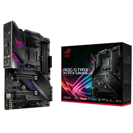 PLACA de BAZA ASUS ROG STRIX X570-E GAMING, skt AM4, AMD X570, ATX, slot RAM 4 x DDR4, max 128 GB, 8x S-ATA 3, 2x M.2, 2x PCI-E, PCI-E4.0x16 x 1, PCI-E4.0x8 x 1, PCI-E4.0x4 x 1, LAN 1000 Mbps x 2, Display Port, HDMI, 7.1, &quot;ROG STRIX X570-E GAMING&quot;