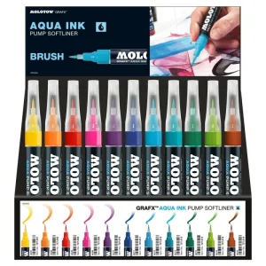 Set markere reincarcabile Molotow Aqua Ink Set I+II, 39 buc/set