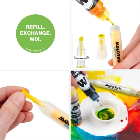 Marker Molotow Aqua Twin 1 – 6 mm primary yellow