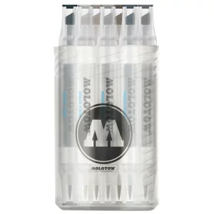 Set markere Molotow AQUA TWIN Complete Set „Grey” 12 buc/set