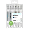 Set markere Molotow AQUA TWIN Grey-Set 2 6 buc/set