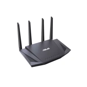 ROUTER ASUS wireless, 3000 Mbps, porturi Gigabit x 4, antena externa x 4, AX3000, dual band, &quot;RT-AX58U&quot;