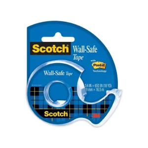 Bandă adezivă Wall Safe cu dispenser, 19 mm x 16.5 m, Scotch