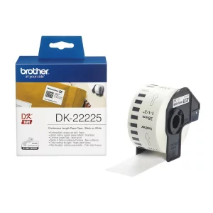 Banda Continua Hartie  Original Brother Black on White, DK22225, pentru P-TOUCH QL-1100|1110|800|810|1050|1060|500|560|570|580|650|700, 38mmX30.48m, incl.TV 0 RON, &quot;DK22225&quot;