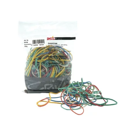 Benzi de cauciuc multicolore Forster 100 g/pungă