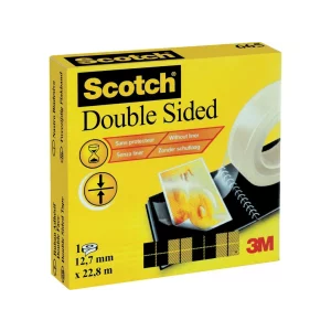 Bandă dublu adezivă 12,7 mm x 22,8 m 3M Scotch