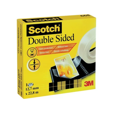 Bandă dublu adezivă 12,7 mm x 22,8 m 3M Scotch