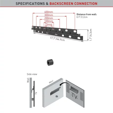 Barkan Fixed TV Wall Mount 13&quot; - 58&quot;