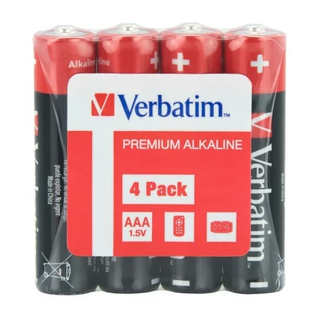 BATERIE VERBATIM  AAA (R3), 1.5V alcalina,  4 buc., shrink wrap &quot;49500&quot;