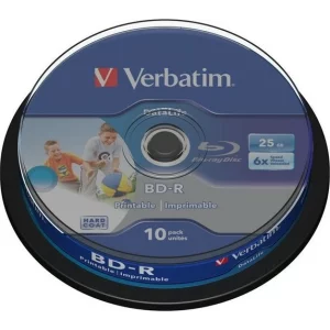 BD-R VERBATIM  25GB, viteza 6x, 10 buc, Single Layer, spindle, printabil, &quot;Wide Inkjet Printable&quot; &quot;43804&quot;