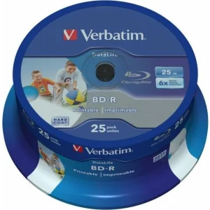 BD-R VERBATIM  25GB, viteza 6x, 25 buc, Single Layer, spindle, printabil, &quot;Wide Inkjet Printable&quot; &quot;43811&quot;