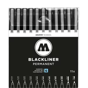Set liner Molotow BLACKLINER Complete Set 9 buc/set
