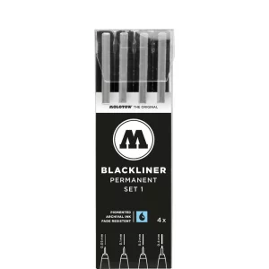 Set liner Molotow BLACKLINER Set 1 4 buc/set