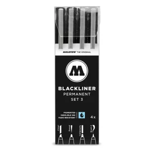 Set Liner Molotow Blackliner Set 3 4 buc